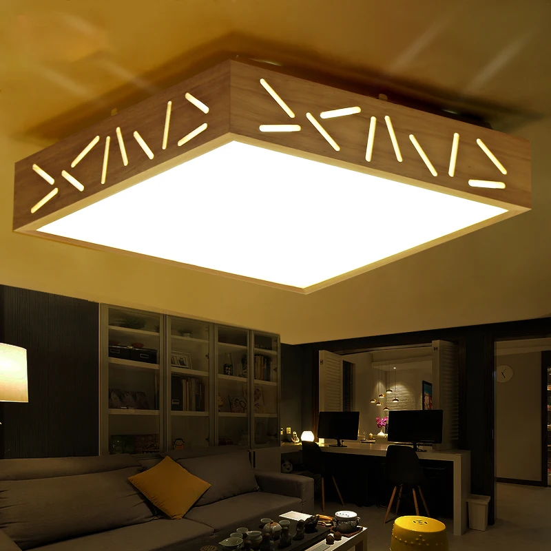 Comparer les prix sur ceiling lamp wood online shopping ... Bois Créatif plafond
