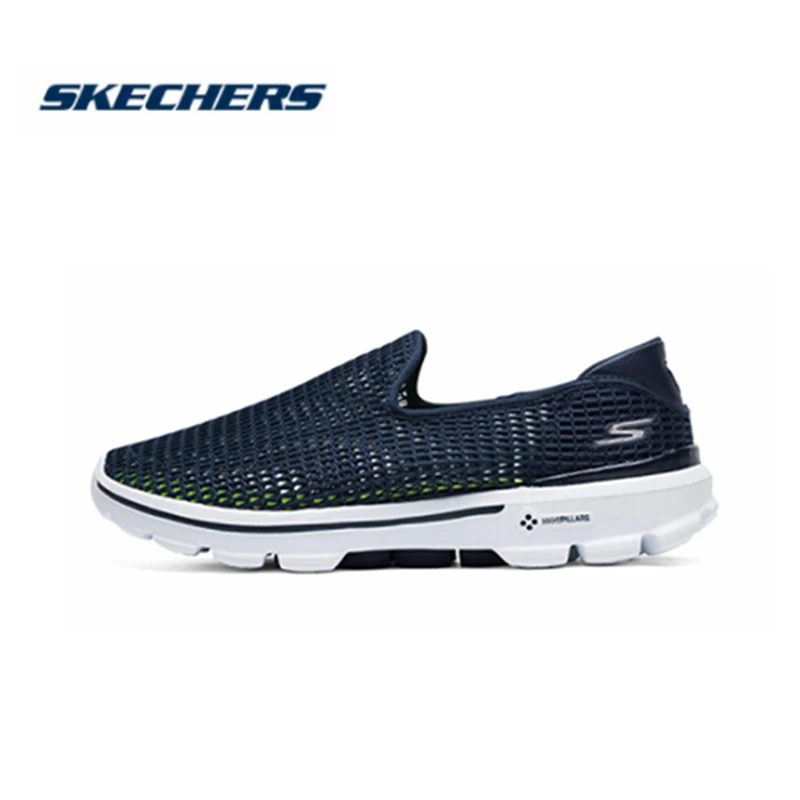 Skechers/мужские лоферы; Повседневная дышащая обувь на плоской подошве; обувь без застежки из сетчатого материала; Мужская обувь высокого качества на плоской подошве; 6666002-NVW