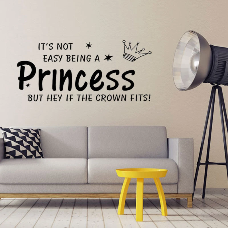 It S Not Easy Being A Princess Wall Art Decor Little Home It S Not Easy Being A Princess Wall Art Decor Little Home Decoration High Quality Vinyl Sticker Decal In Stickers From Garden