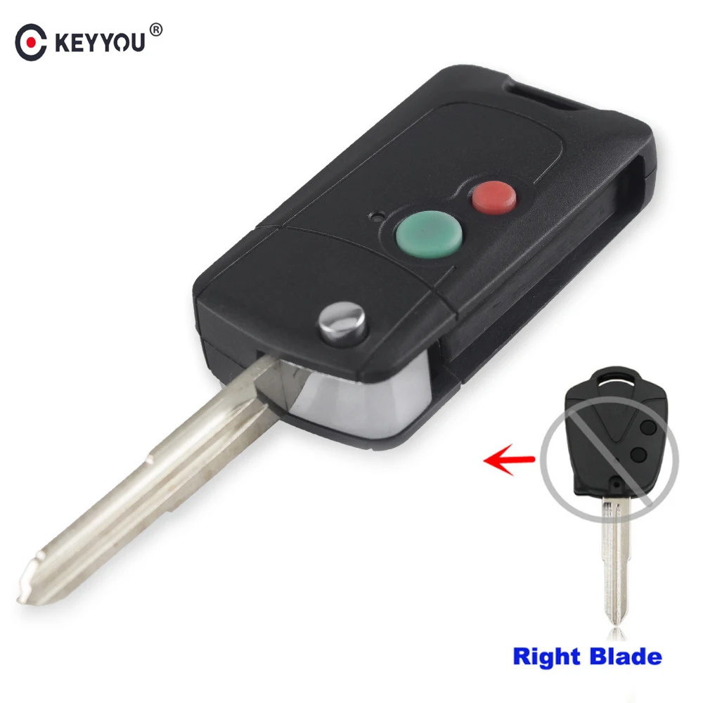 

KEYYOU 2 Buttons Key Blank Fob Car Key Case Remote Car Key Shell Cover For Proton Wira 415 416 Persona With Right Blade