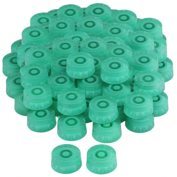 

Yibuy Right Hand Green Speed Knob for Electric Guitar White Number Set of 80