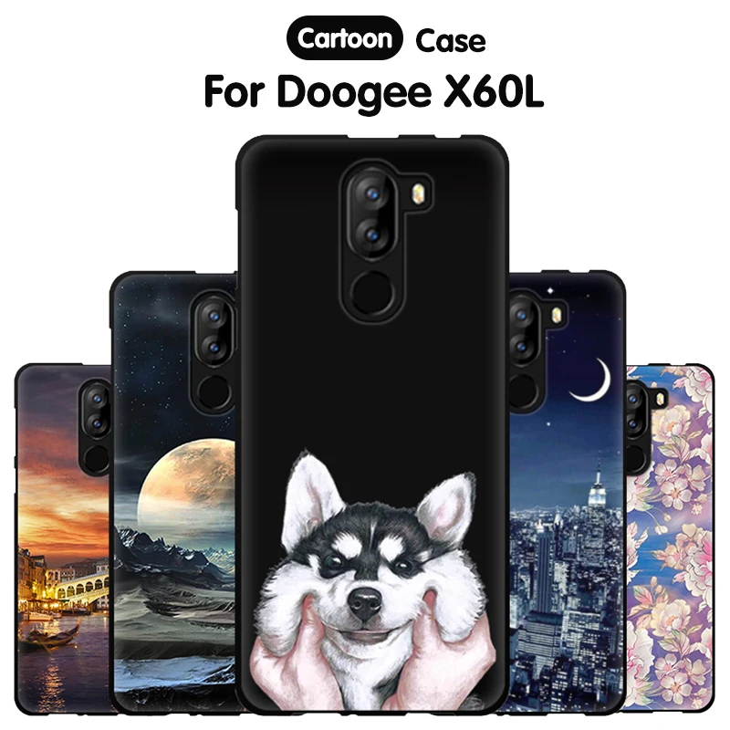JURCHEN чехол для телефона Doogee X60L 5 дюйма с милым мультяшным принтом силиконовая