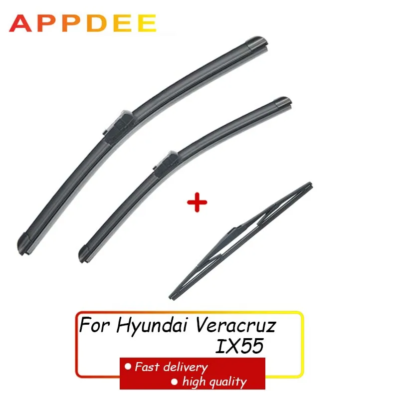 

APPDEE Wiper Front Rear Wiper Blades Set For Hyundai Veracruz IX55 2006 - 2012 Windshield Windscreen 24"20"14"