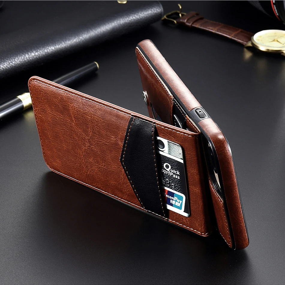 Phone Case Luxury Flip Leather Wallet Cases For iPhone X 7 6 6s 8 Pl