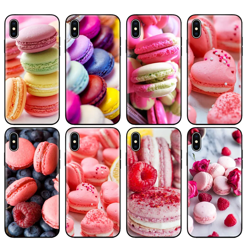 Custodia In Tpu Nero Per Iphone 5 5S Se 2020 6 6S 7 8 Plus X 10 Custodia Per Iphone Xr Xs 11 Pro Max Cibo Per Biscotti Macarons