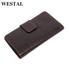 WESTAL Echtem Leder Männer Brieftaschen Mode Handtaschen Mann Brieftasche Kartenhalter Business-tasche Männlichen Multifunktionale Geldbörse 3314