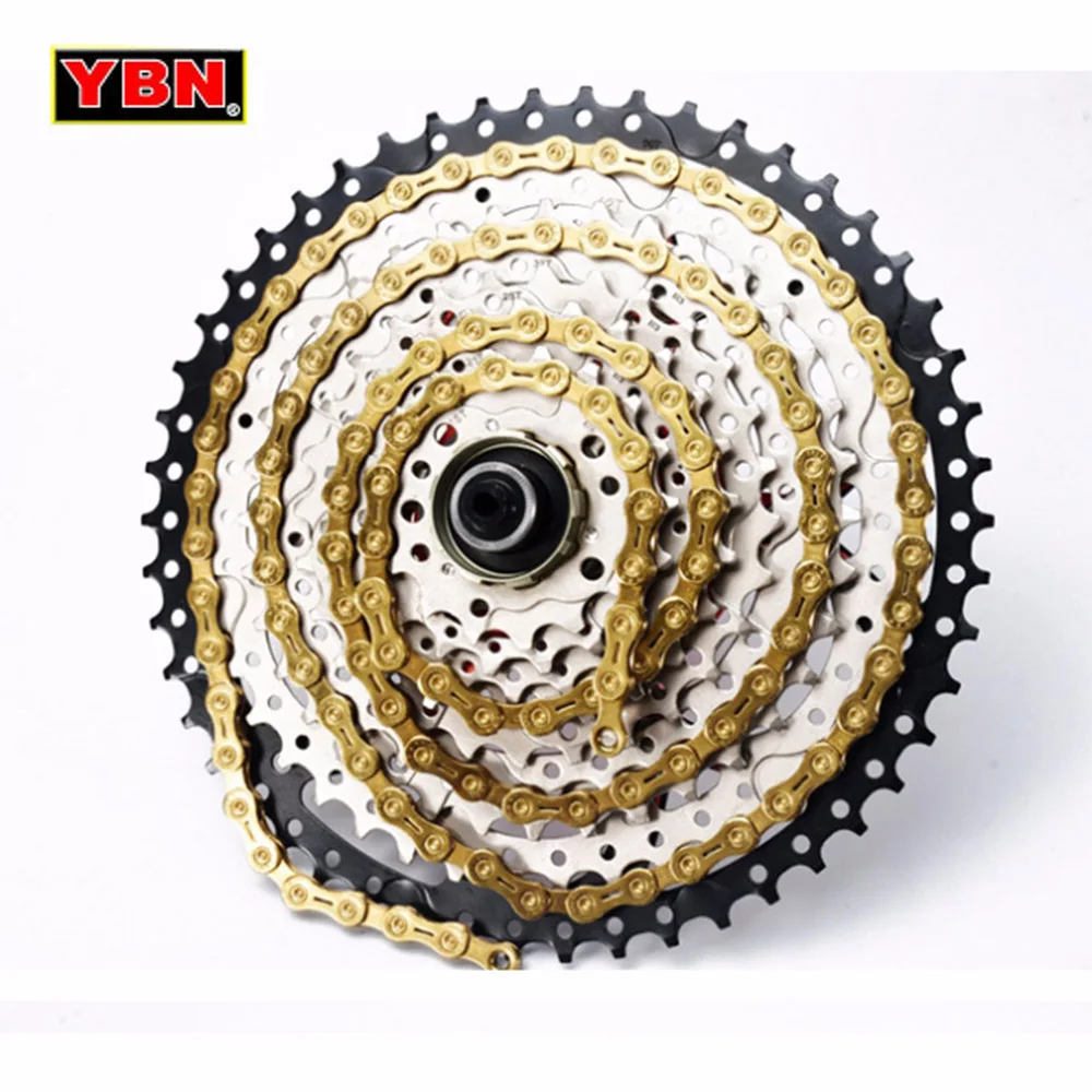 Clearance YBN Ultralight 9 10 11 Speeds Bicycle Chain SLR Gold Hollow MTB Road Bike Chain for Shimano/SRAM/Campanolo System 5 Clearance YBN Ultralight 9 10 11 Speeds Bicycle Chain SLR Gold Hollow MTB Road Bike Chain for Shimano/SRAM/Campanolo System 5