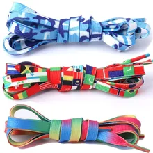 1 пара радужных шнурков цвет полный плоский градиент цвета конфеты меняющие цвета шнурки вечерние походные ботинки шнурки zapatos