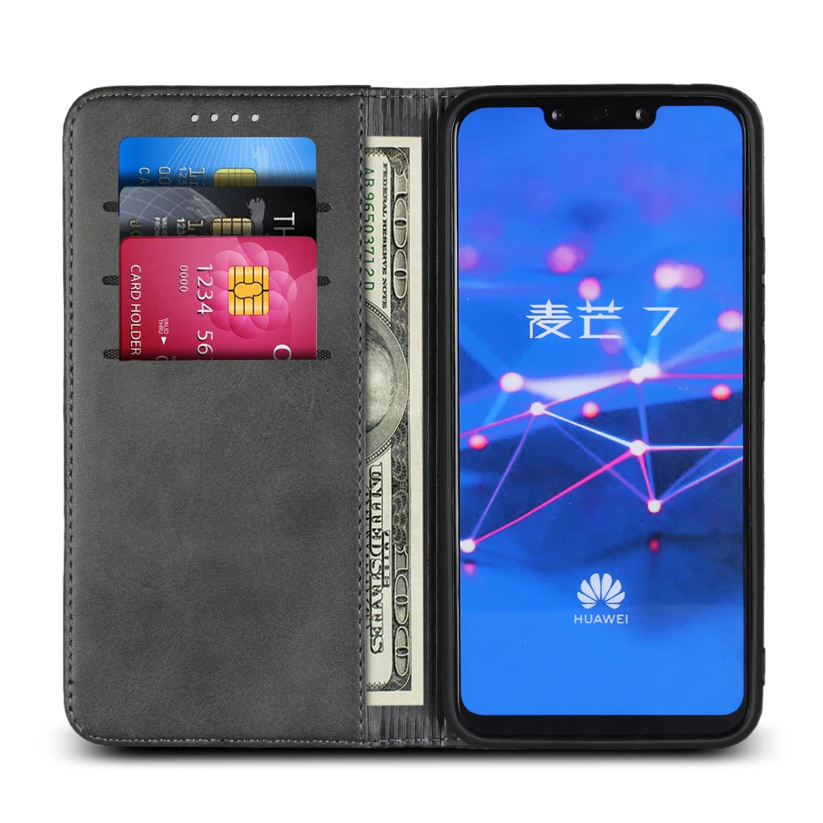 Кожаный чехол для huawei mate 20 Lite, флип-чехол для mate 20 Lite, держатель для карт, кобура, Магнитный чехол, чехол