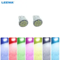 LEEWA 200 шт. автомобиль T10 194 168 10-SMD 1206 Чип автомобилей Клин светодиодный свет лампы 12 V 7-Цвет белый, красный, синий, зеленый, розовый, черный