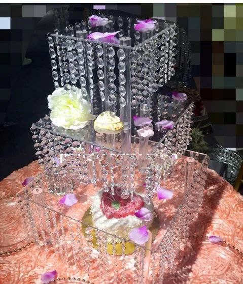 

3 layers acrylic cake stand 60cm tall /layer cake tower