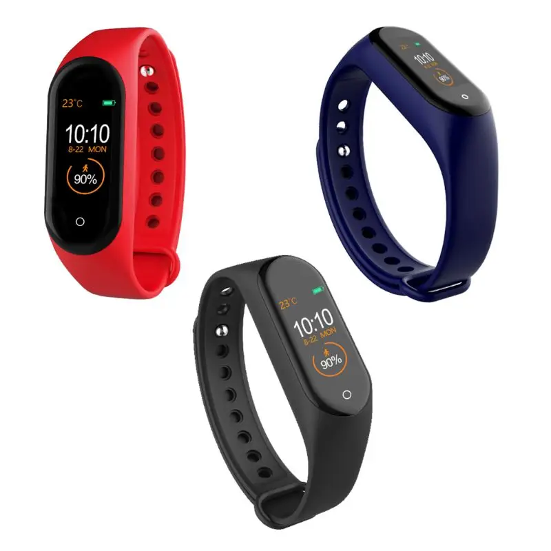 

2019 New M4 0.96Inch Colorful Screen Smart Bracelet Blood Pressure Heart Rate Monitor Fitness Tracker Waterproof Wristband