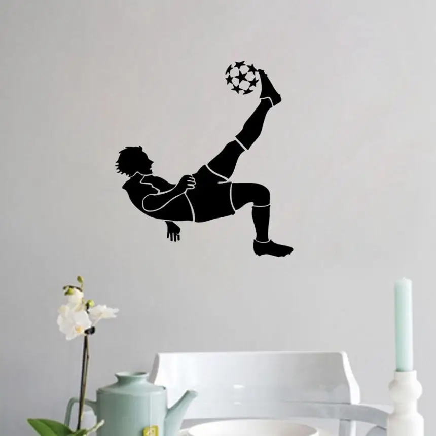 Football Player Design Motif Wall Sticker Home Wall Decor Decoration
