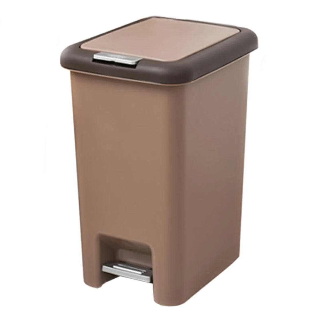 

Square Trash Can 8L/10L Pressing Cover Type Kitchen Waste Bin Sitting Room Toilet Trash Office Paper Basket Household Foot Pedal