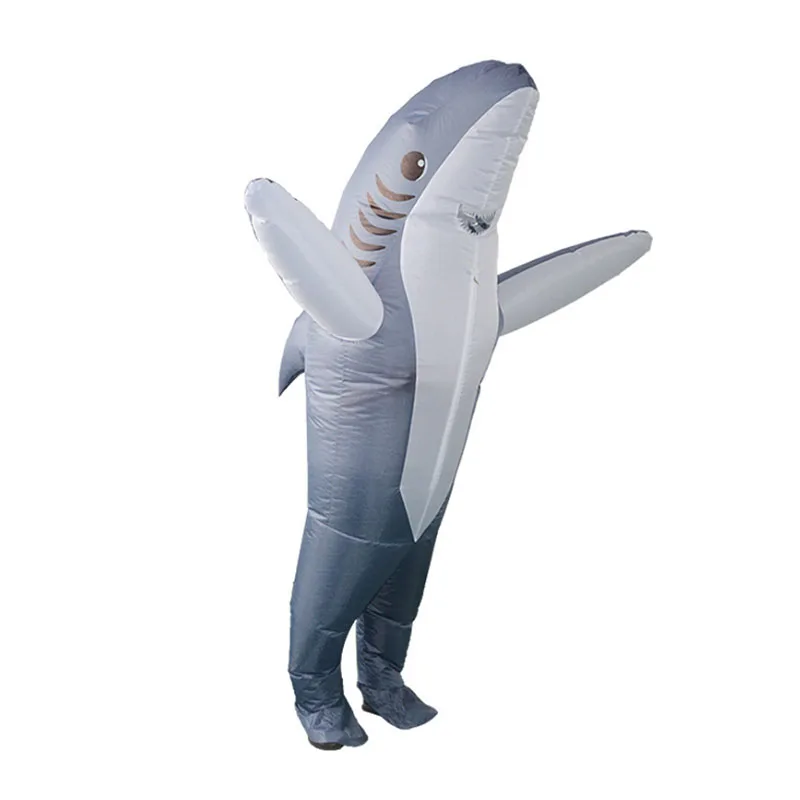 Хэллоуин Косплей Карнавальный, надувной костюм акулы вечерние костюмы для женщин мужчин животное талисман косплей реквизит сценические выступления