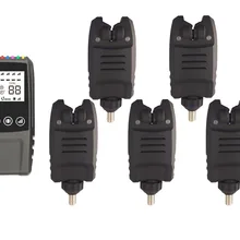 Для рыбалки на карпа, Беспроводной цифровой Водонепроницаемый 2/3/4/5 шт. открытых водоемах, которое предупреждает о месте клева+ 1 лампа приемник Экран дисплея в чехол