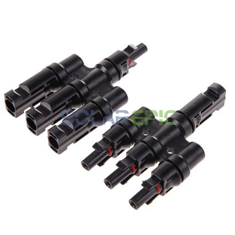 1Pair T Type 3Branch Solar Panel Cable Photovoltaic Connectors MFFF FMMM IP65 Connector Waterproof | Обустройство дома