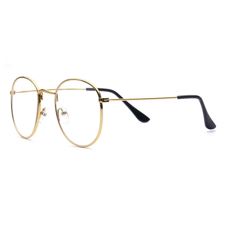 GLAUSA Ретро металлическая круглая оправа для очков для мужчин и женщин, прозрачные линзы, оптическая оправа для очков, очки для Гарри-Поттера, унисекс