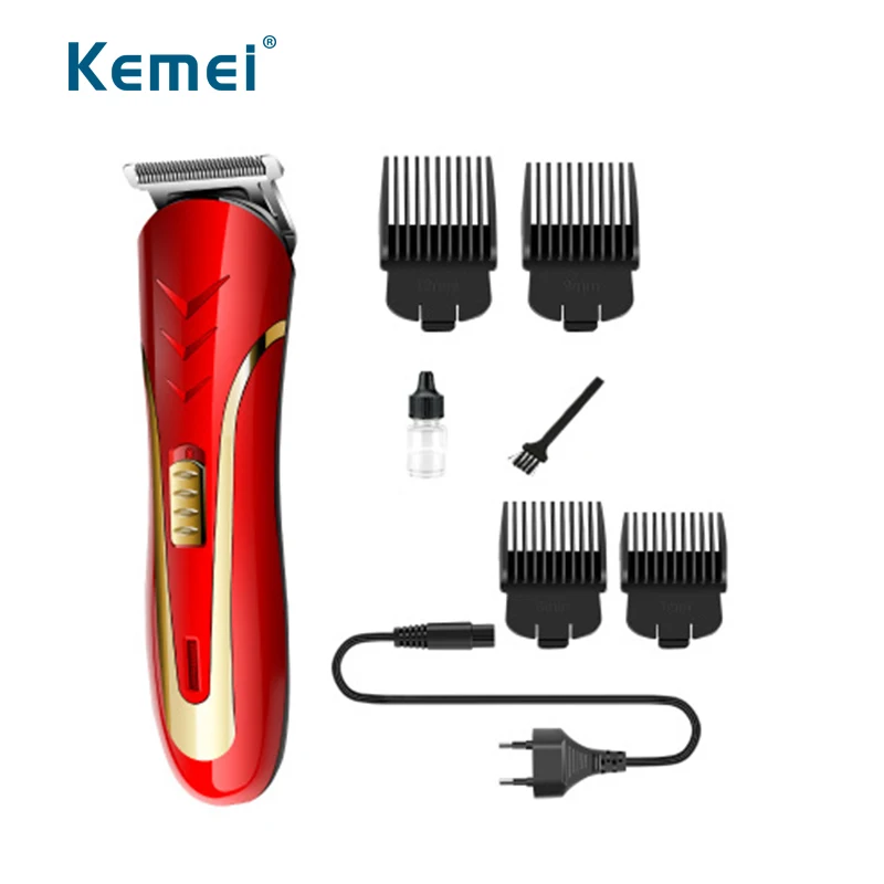 

2019 Kemei Hair Trimmer Rechargeable Electric Hair Clippers Hair Shaver For Adults Children EU Plug Razor Men Beard Shaver