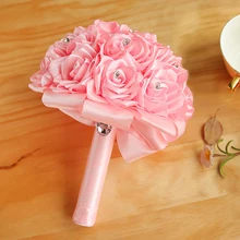 Новое поступление Розы Свадебные цветы Свадебные букеты с Perals искусственный цветок ручной работы свадебные искусственные цветы украшения