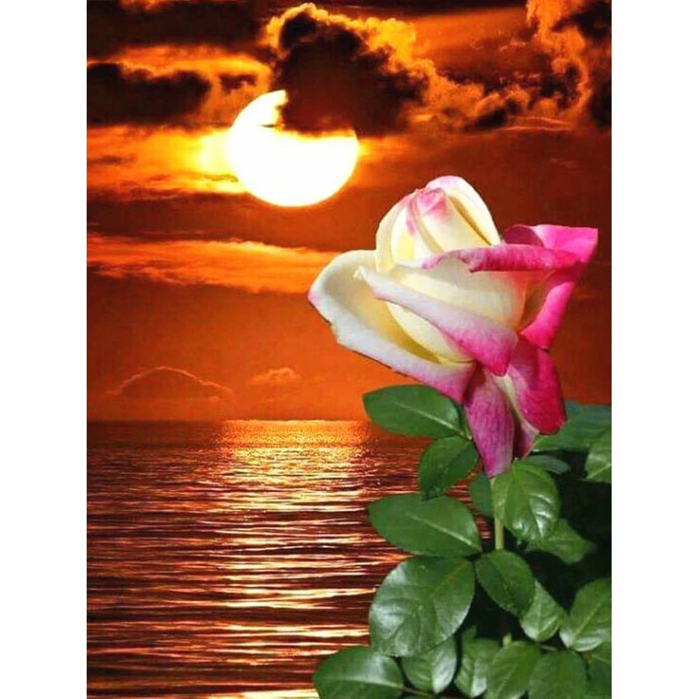 HUACAN-5D-DIY-Diamond-Painting-Landscape-Full-Square-Diamond-Embroidery-Flower-Mosaic-Picture-Of-Rhinestone-Decor