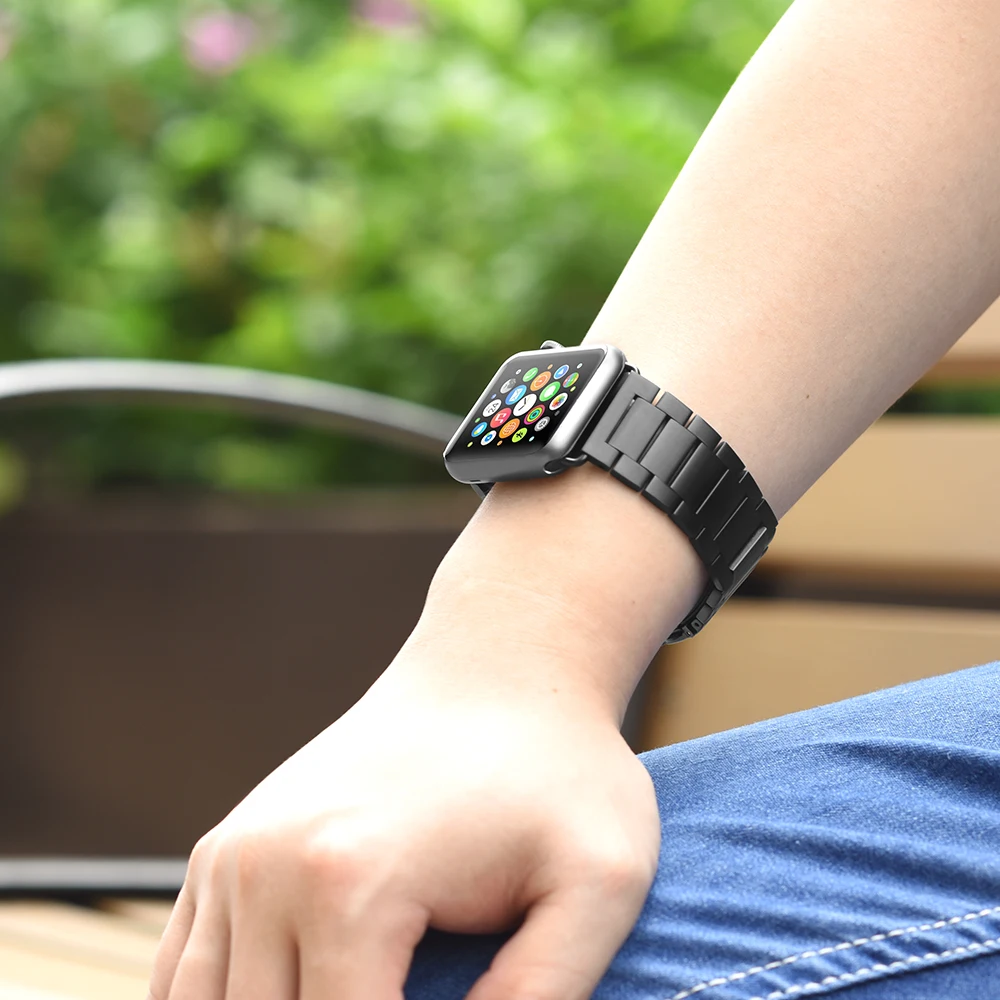 HOCO спортивный ремешок для Apple Watch 38 40 мм 42 44 iWatch 5 4 3 2 1 браслет из нержавеющей стали