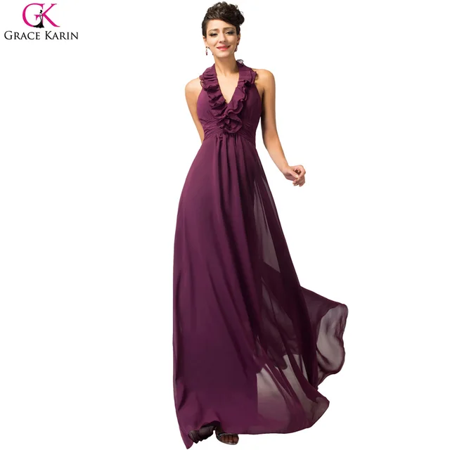 Backless Dresses Long Purple Ball