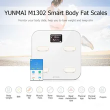 Оригинальные YUNMAI M1302, умные весы премиум класса, весы для здоровья, поддержка Bluetooth, приложение, цифровой процент жира, весы для взвешивания жира