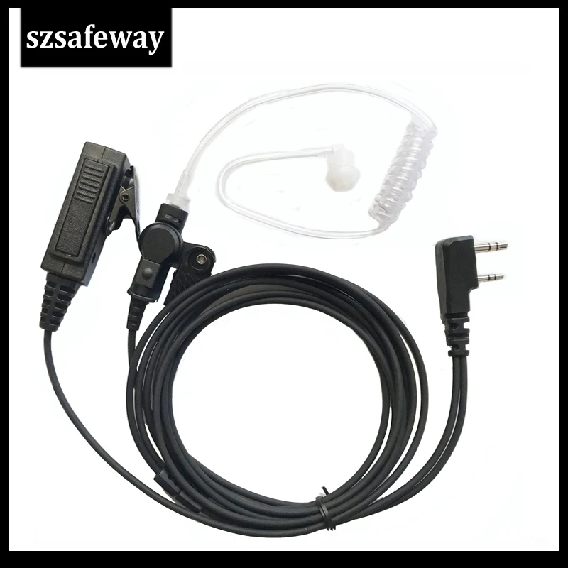 2 wire two way radio Surveillance kit earpiece acoustic tube earphone