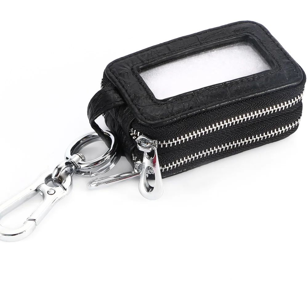 

Hot Car key Coin Purse Double Zippers Multi-function Genuine Leather Bag Men Women Pattern Key Wallet Holder Change