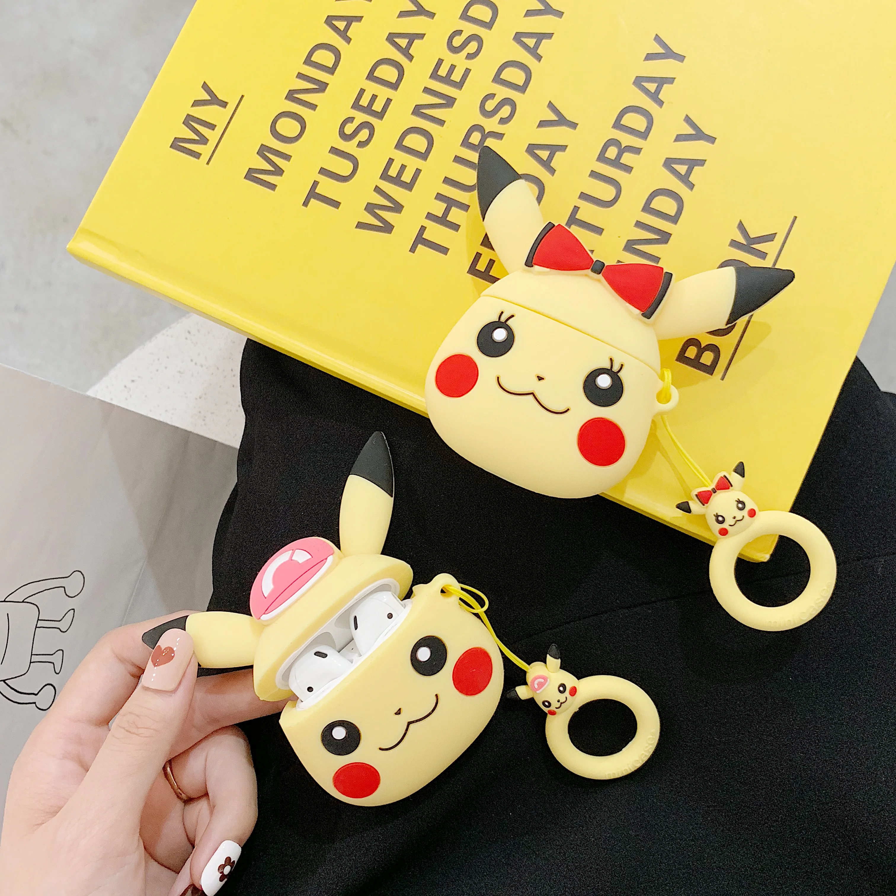 

Bluetooth Earphone Case for Airpods Silicone Protective Cover Cartoon luxury Accessories for airpods 2 Case 3D Cute Pattern