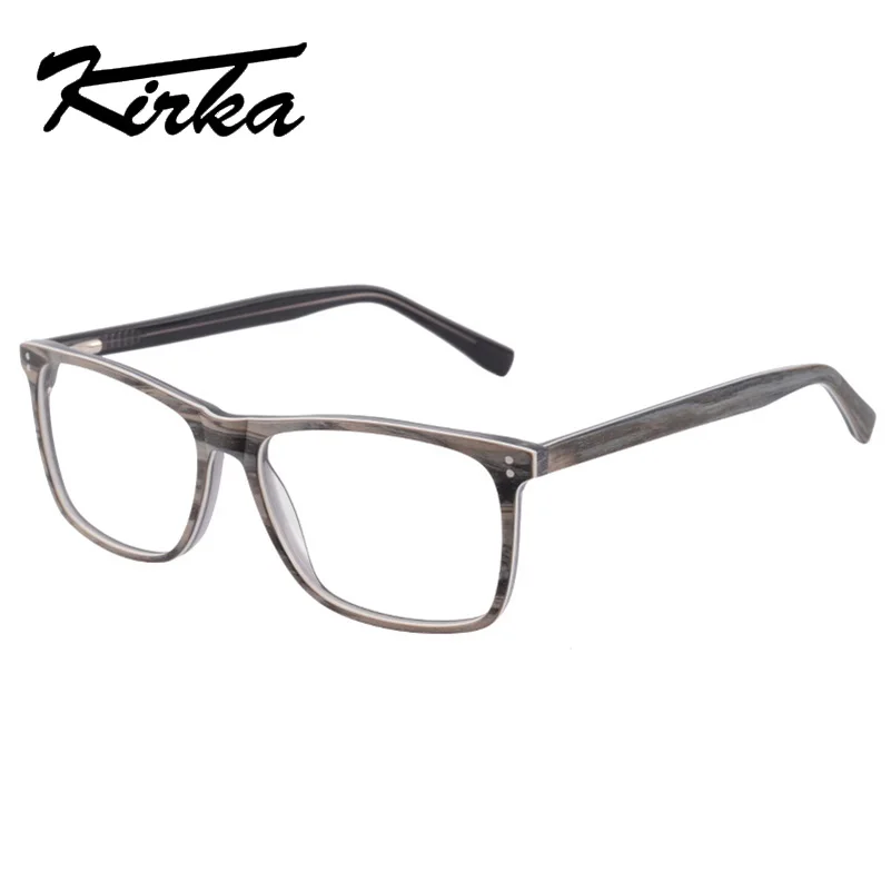 Кирка ацетатные очки для мужчин и женщин унисекс деревянный узор модные ретро оптические очки оправа винтажные очки