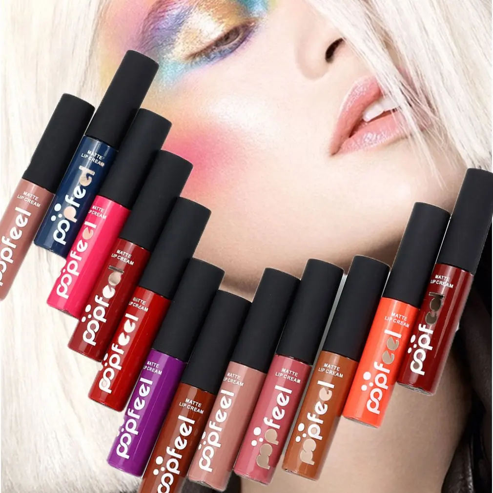 12Colors Women Matte Mini Lip Gloss Waterproof Cosmetic Makeup Liquid Lipstick Hot Selling Market Trend