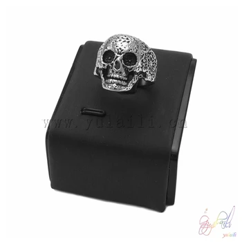

Yulaili Punk Styke Skull Ring Dark Style Hyperbolic 361L Stainless Steel Ring