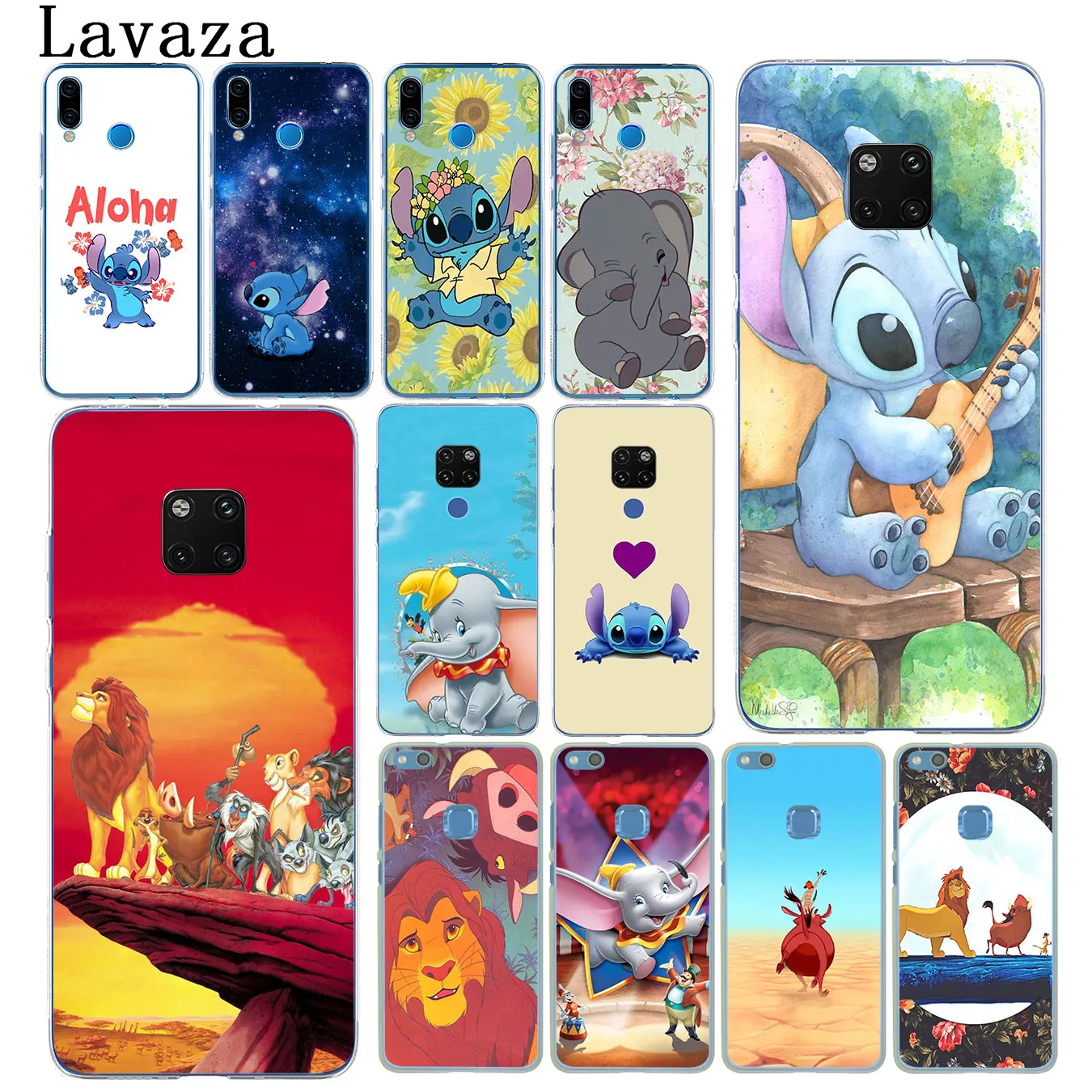 

Lavaza Lilo Stitch The lion king Dumbo Phone Case for Huawei Mate 30 10 20 Pro Lite Nova 5I 4 3i 3 2i 2 Lite Cover