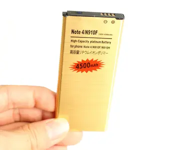 

50pcs/lot 4500mAh EB-BN910BBE Gold Li-ion Replacement Battery For Samsung Galaxy Note IV 4 N910F N910H N910S N910U N910L n910c