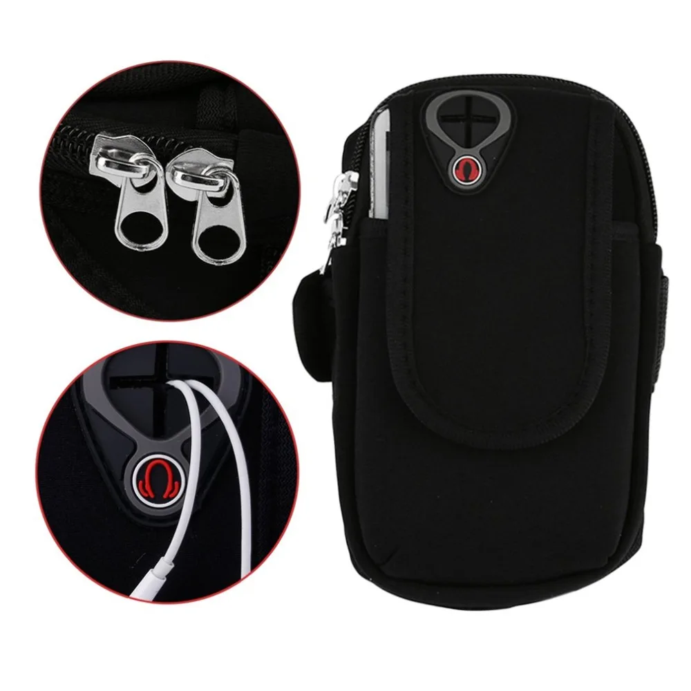 5.5 Universal Nylon Mobile Phone Armband Outdoor Gym Sports Running Gear Wrist Bag Arm Set Case Cover For Phone