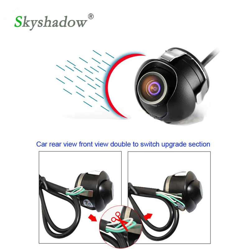 

2019 Newest CCD Car Rear View Camera Front View Double To Switch Upgrade Section Parking Camera with 360 Degree Rotation