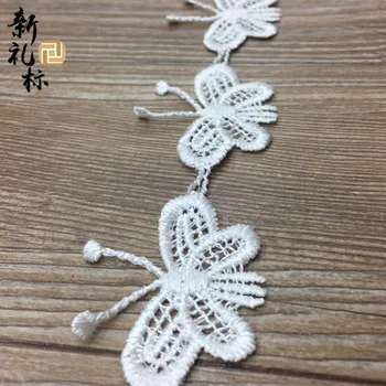 

15Yards Embroidered Polyester Butterfly Flower Lace Trim Black Fabric DIY Manual Sewing Supplies Clothes Trim Crafts