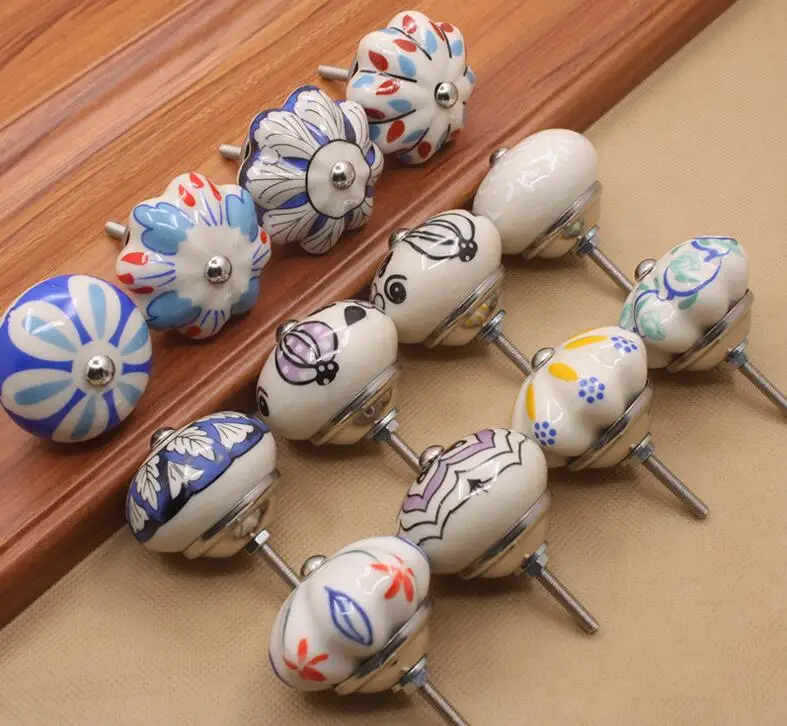 

Multicolor Cabinet Handles and Knobs Cabinet Knobs and Handles High Quality Furniture Ceramic Knobs