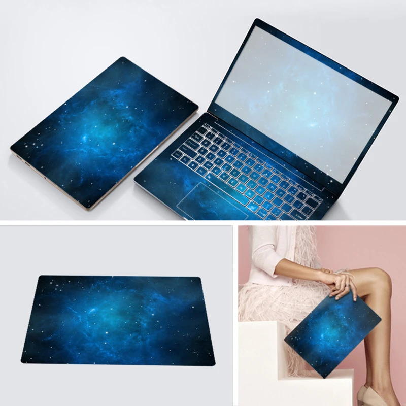 Kopen 3 kanten Laptop Huid Notebook Stickers Voor Xiaomi Lenovo Dell Asus HP 14 15.6 inch Computer Sticker Laptop Sticker Protector case