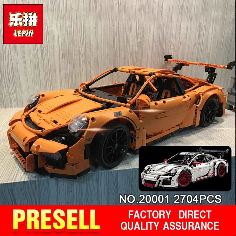 LEPIN 20001 Technic Series 911 GT3 RS Model Building Kits Minifigures Blocks Bricks Compatible LEGOe 42056