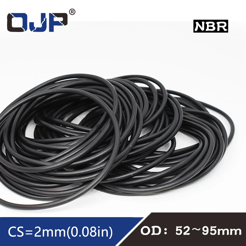 

10PC/lot Rubber Ring NBR Sealing O Ring OD52/54/55/56/60/62/65/70/75/80/85/90/92/95/100*2mm O-Ring Seal Gasket Oil Ring Washer