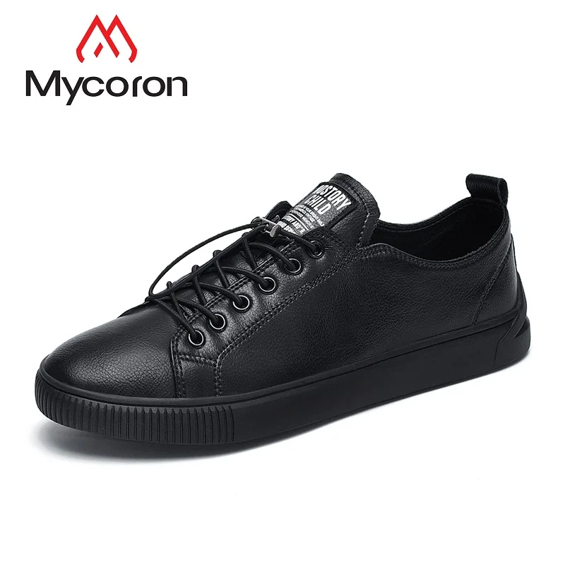 

MYCORON Mens Sport Shoes Brand Breathable Man Sneakers Lace Up Black White Summer Fashion Comfortable Shoes Erkek Ayakkabi
