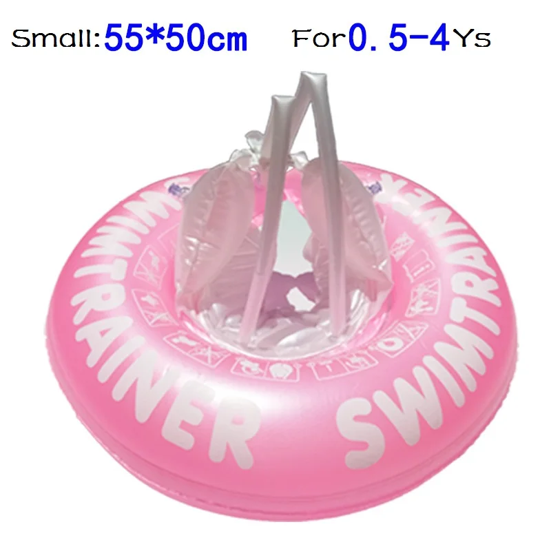 Твердые Детские плавающие кольца для плавания, детские надувные поплавки для подмышек, Детские плавающие игрушки для бассейна для ванны и бассейна, тренировочный тренажер для плавания - Цвет: Pink S