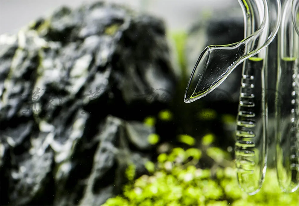 VIV mini nano стеклянная труба Орхидея фиолетовый приток выток стиль ADA водяное