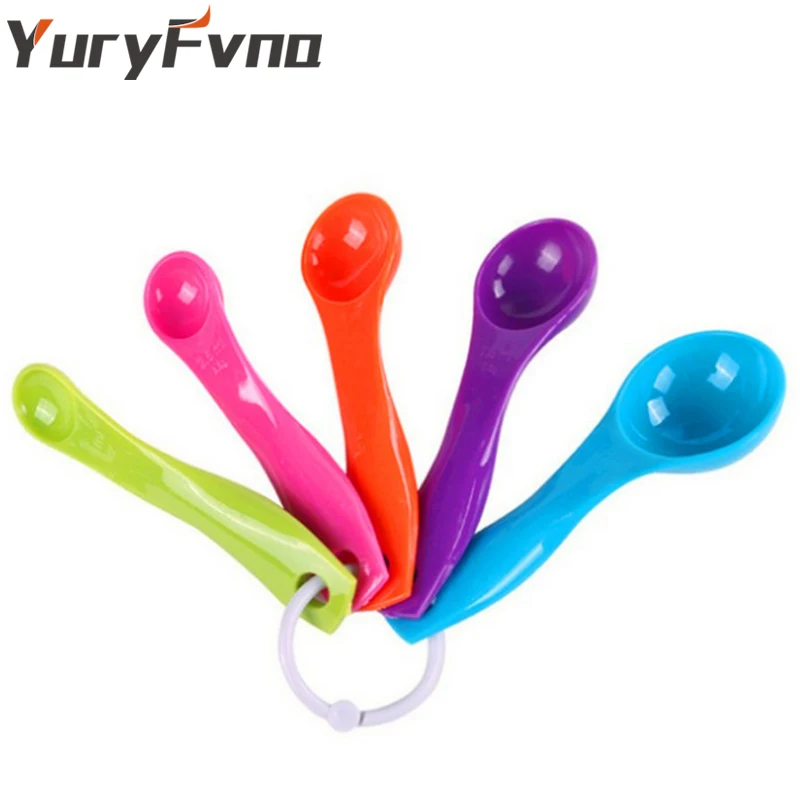 YuryFvna набор из 5 мерных ложек 1/2. 5/5/7. 5/15 мл красочная пластиковая мерная ложка