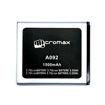 

1pcs 100% High Quality A092 1500mAh Li-ion Battery For Micromax A092 Mobile phone