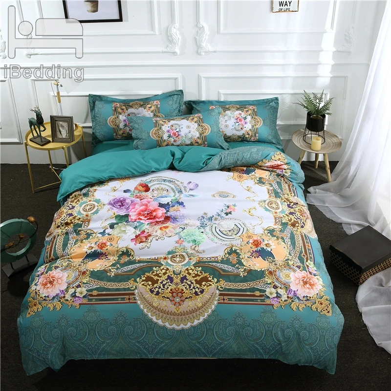 

3Pcs/Set Palace Printed Duvet Cover Set 3D Bedding Sets Queen King Twin Size