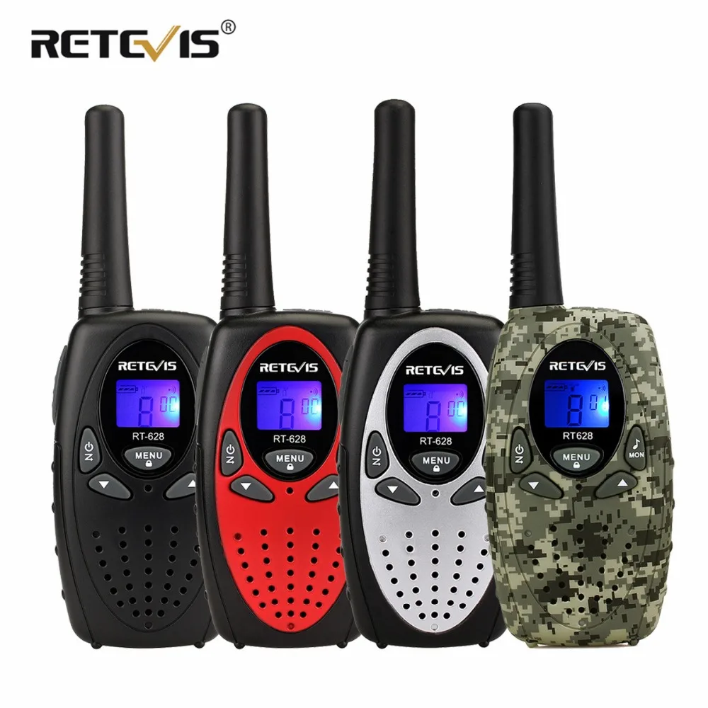 2 шт. RT628 рации Walkie Talkie 0.5 Вт UHF Европа Частота 8-КАНАЛЬНЫЙ 446 МГц ЖК-Дисплей Портативный Retevis Handy Talkie A1026B